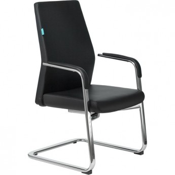 Кресло БЮРОКРАТ _JONS-LOW-V черное, кожа Кресло БЮРОКРАТ _JONS-LOW-V черное, кожа