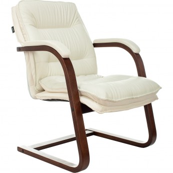 Кресло БЮРОКРАТ T-9927WALNUT-AV слоновая кость, кожа/дерево Кресло БЮРОКРАТ T-9927WALNUT-AV слоновая кость, кожа/дерево