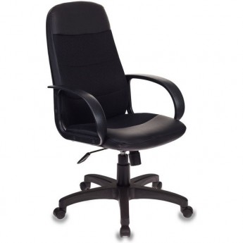 Кресло руководителя БЮРОКРАТ CH-808AXSN черное, текстиль/экокожа Кресло руководителя БЮРОКРАТ CH-808AXSN черное, текстиль/экокожа