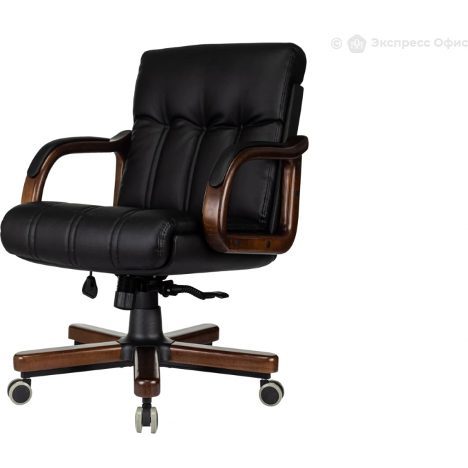 Кресло руководителя БЮРОКРАТ T-9932W-LOW-ECO черный экокожа T-9932W-LOW/ECO-B