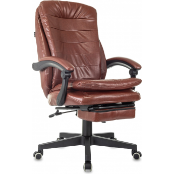 Кресло руководителя БЮРОКРАТ T-9950MSG-F коричневый эко.кожа