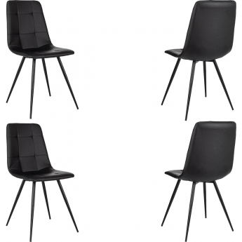 Стул для дома БЮРОКРАТ CH-K1_4 комплект 4шт экокожа черный